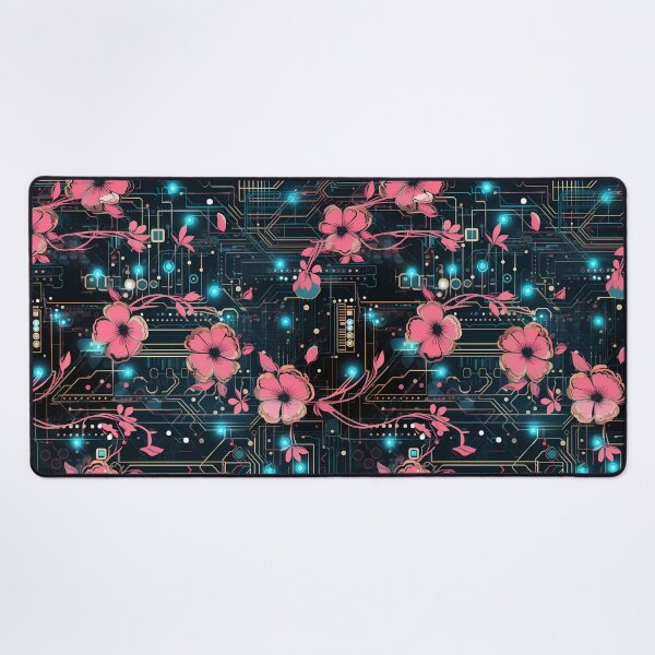 Item preview, Cyberpunk Flowers and Circuitry Pattern designed and sold by SchorlCraft.
