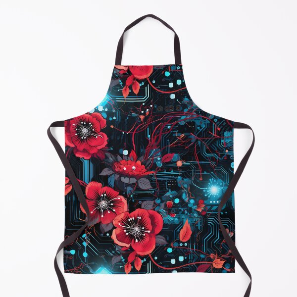 Item preview, Cyberpunk Flowers and Circuitry Pattern designed and sold by SchorlCraft.