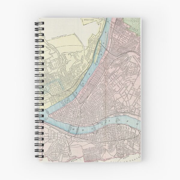 Item preview, Vintage Map of Pittsburgh Pennsylvania (1901) designed and sold by BravuraMedia.