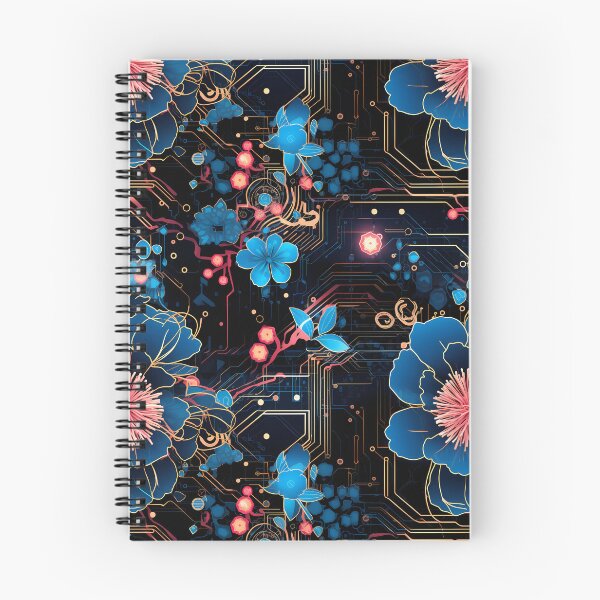 Item preview, Cyberpunk Flowers and Circuitry Pattern designed and sold by SchorlCraft.