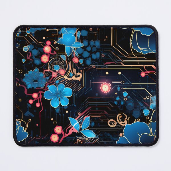 Item preview, Cyberpunk Flowers and Circuitry Pattern designed and sold by SchorlCraft.