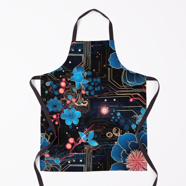Item preview, Cyberpunk Flowers and Circuitry Pattern designed and sold by SchorlCraft.