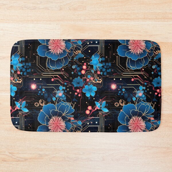 Item preview, Cyberpunk Flowers and Circuitry Pattern designed and sold by SchorlCraft.