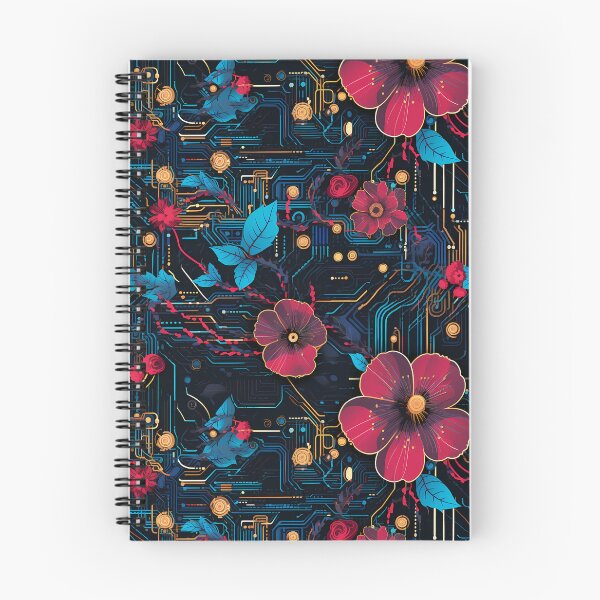 Item preview, Cyberpunk Flowers and Circuitry Pattern designed and sold by SchorlCraft.