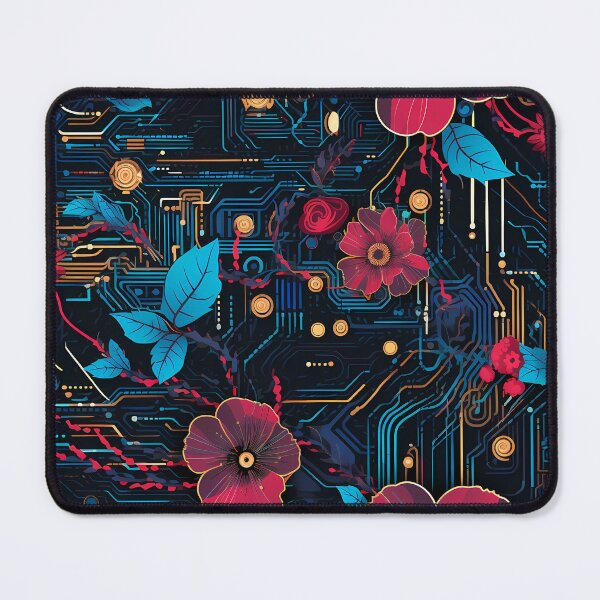 Item preview, Cyberpunk Flowers and Circuitry Pattern designed and sold by SchorlCraft.