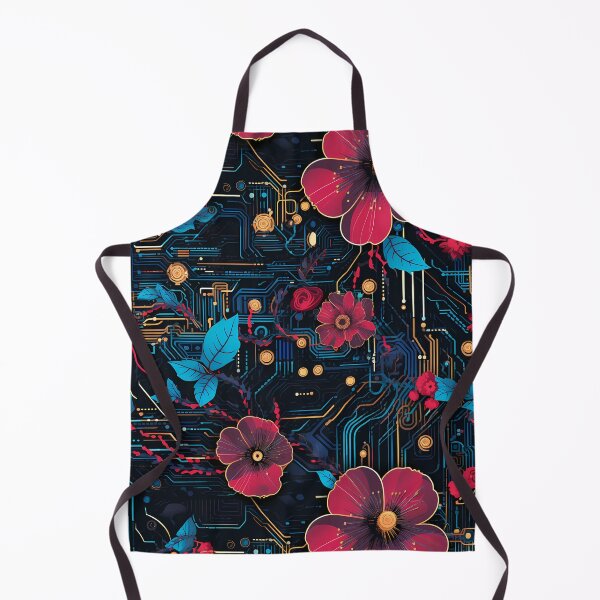 Item preview, Cyberpunk Flowers and Circuitry Pattern designed and sold by SchorlCraft.