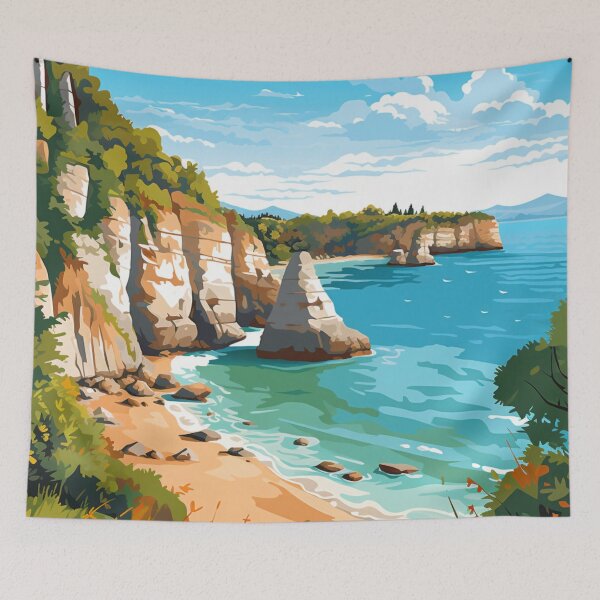 Item preview, A Pop Art Travel Print of Gargano - Italy  designed and sold by StudioRedKoala.
