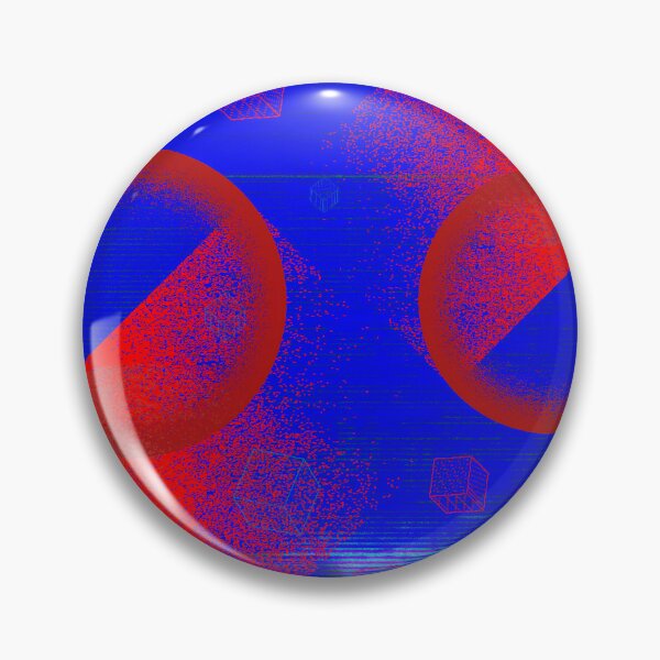 Item preview, Bright Red Blue Glitch Abstract  designed and sold by AmezMemes.