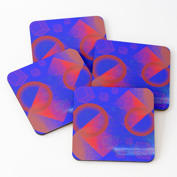 Item preview, Bright Red Blue Glitch Abstract  designed and sold by AmezMemes.