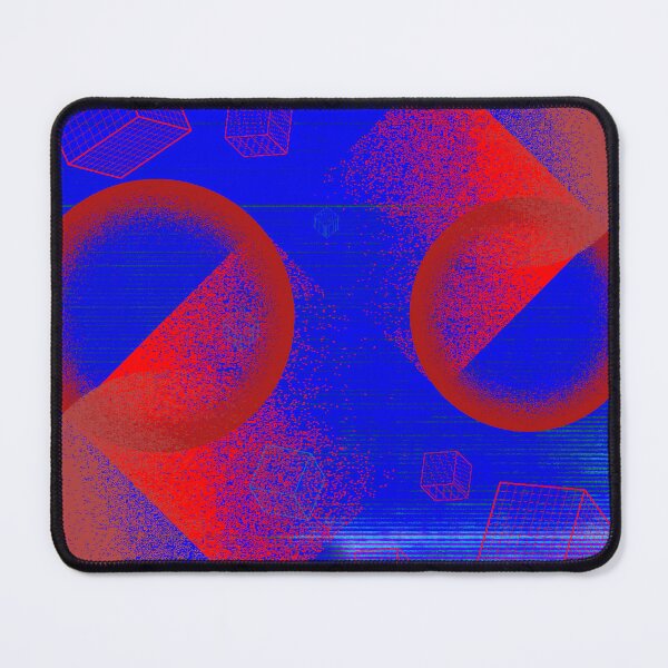 Item preview, Bright Red Blue Glitch Abstract designed and sold by AmezMemes.