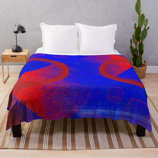 Item preview, Bright Red Blue Glitch Abstract  designed and sold by AmezMemes.