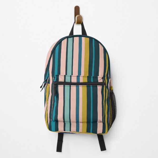 Item preview, Modern Multi Stripe Pattern Blue Blush Mustard designed and sold by kierkegaard.