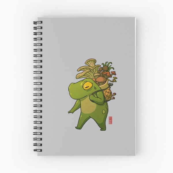 Item preview, cute frog mushroom picker art designed and sold by DingHuArt.