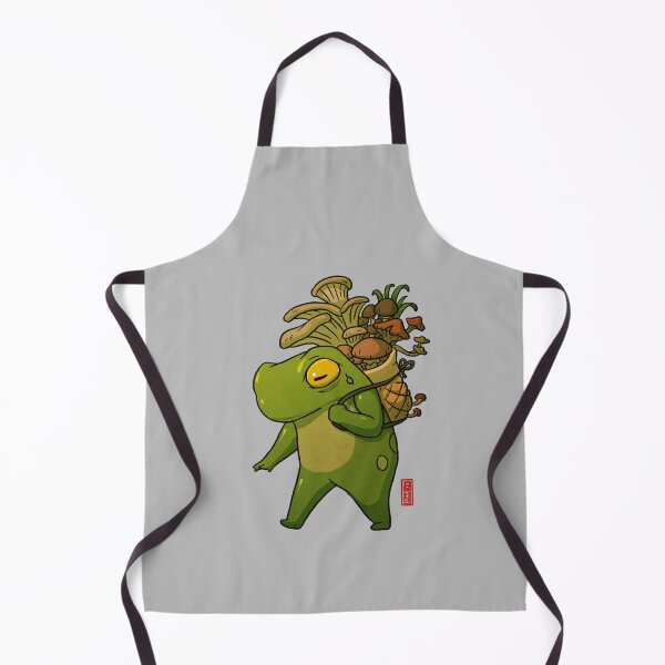 Item preview, cute frog mushroom picker art designed and sold by DingHuArt.