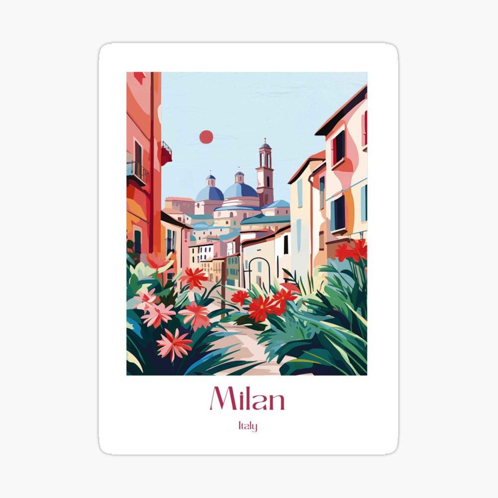 Milan city map print by 44spaces