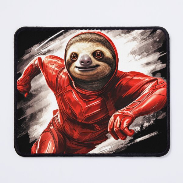 Item preview, Sloth in a Red Suit Flying, in the style of Speedpainting, flash designed and sold by MagicColorPrint.