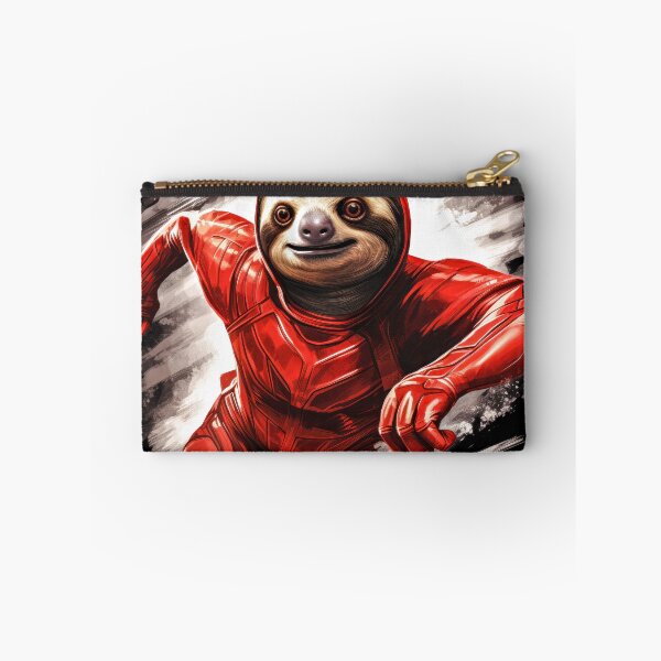 Item preview, Sloth in a Red Suit Flying, in the style of Speedpainting, flash designed and sold by MagicColorPrint.