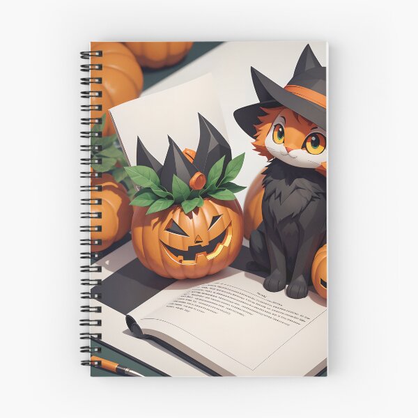 Item preview, a black kitten in a witch's hat with a pumpkin. designed and sold by Sanyas88415.