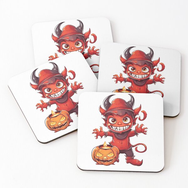 Item preview, Playful Little Devil with Halloween Pumpkin designed and sold by StyleSketch.