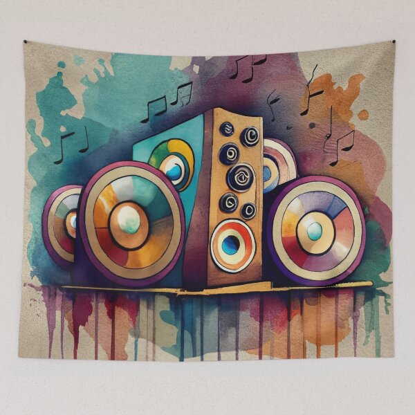 Item preview, Music boxes, sound, notes, watercolor designed and sold by Woodoartdesign.