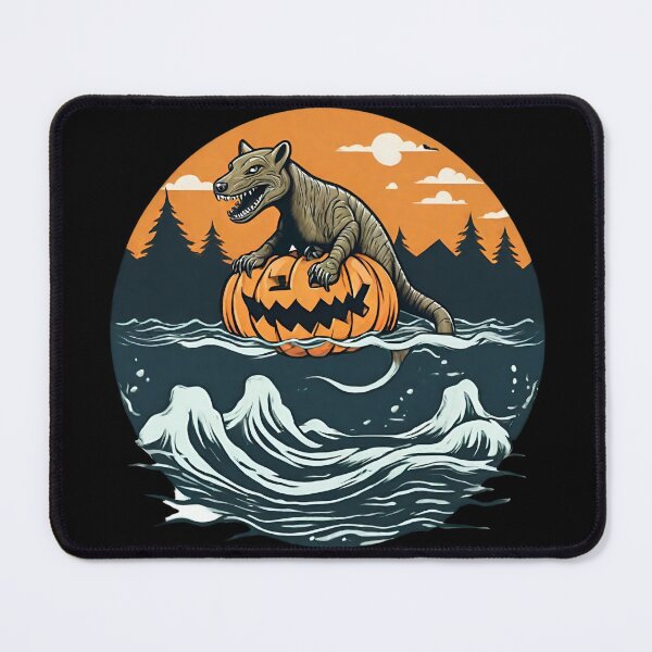 Item preview, Thylacine as a Loch Ness Monster on pumpkin funny gift for Halloween designed and sold by MK1FashionHub.