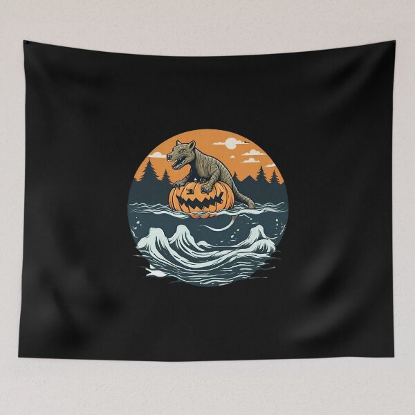 Item preview, Thylacine as a Loch Ness Monster on pumpkin funny gift for Halloween designed and sold by MK1FashionHub.