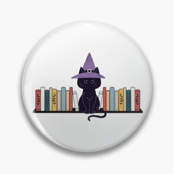 Item preview, Black Cat on Bookshelf designed and sold by radiantdark.