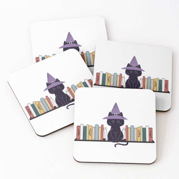 Item preview, Black Cat on Bookshelf designed and sold by radiantdark.