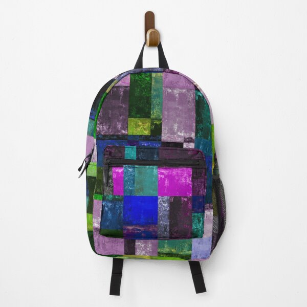 Item preview, Bright textured grunge purple violet green blue patchwork designed and sold by ArtistSunny.