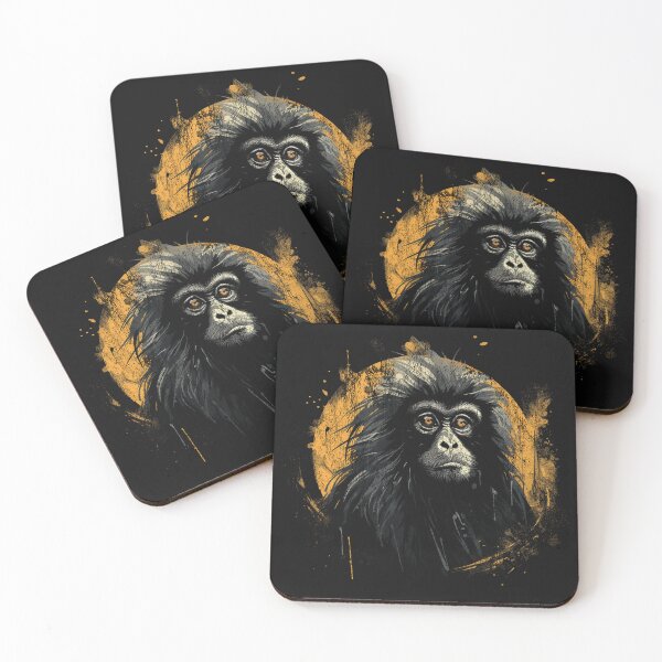 Item preview, A Hoolock Gibbon - Street Art Vintage Distressed Wildlife designed and sold by GVRDesign.