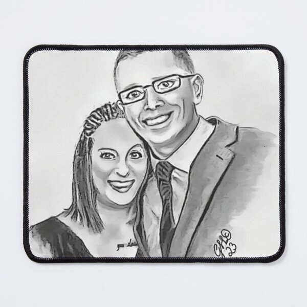 Item preview, Custom Portrait Drawing Young Couple designed and sold by gleefulme.