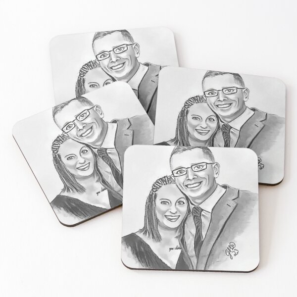 Item preview, Custom Portrait Drawing Young Couple  designed and sold by gleefulme.