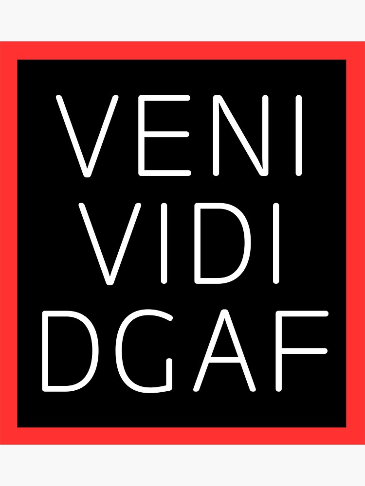 Veni Vidi Vici Sticker for Sale by V-Universe