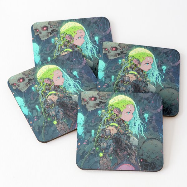 Item preview, Creepy Scifi Alien Cybernetic Monster Anime Girl designed and sold by bubblegoth.