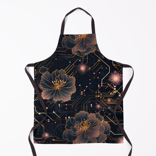Item preview, Cyberpunk Flowers and Circuitry Pattern designed and sold by SchorlCraft.