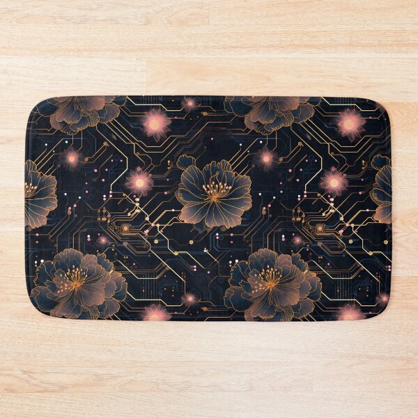 Item preview, Cyberpunk Flowers and Circuitry Pattern designed and sold by SchorlCraft.