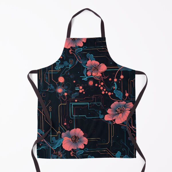 Item preview, Cyberpunk Flowers and Circuitry Pattern designed and sold by SchorlCraft.