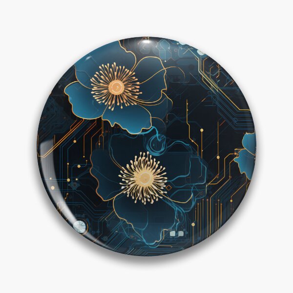 Item preview, Cyberpunk Flowers and Circuitry Pattern designed and sold by SchorlCraft.