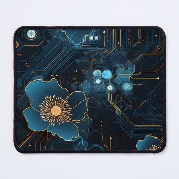 Item preview, Cyberpunk Flowers and Circuitry Pattern designed and sold by SchorlCraft.