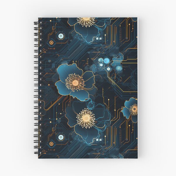 Item preview, Cyberpunk Flowers and Circuitry Pattern designed and sold by SchorlCraft.