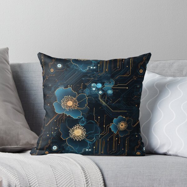 Item preview, Cyberpunk Flowers and Circuitry Pattern designed and sold by SchorlCraft.