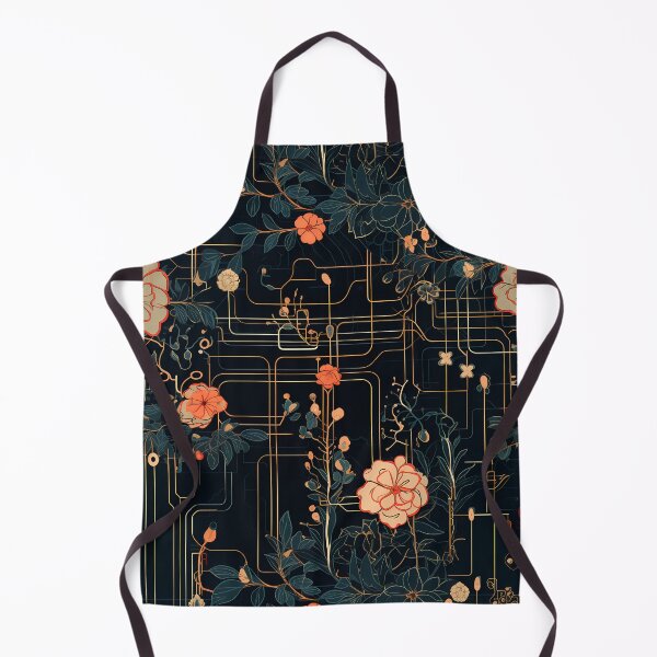 Item preview, Cyberpunk Flowers and Circuitry Pattern designed and sold by SchorlCraft.