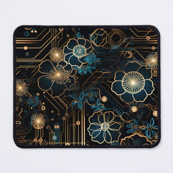 Item preview, Cyberpunk Flowers and Circuitry Pattern designed and sold by SchorlCraft.