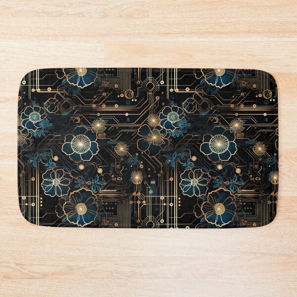 Item preview, Cyberpunk Flowers and Circuitry Pattern designed and sold by SchorlCraft.
