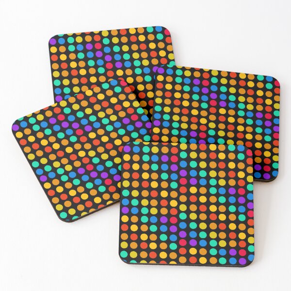Item preview, Patrón de puntos fondo negro colorido diseño simple designed and sold by TurtleShellShop.