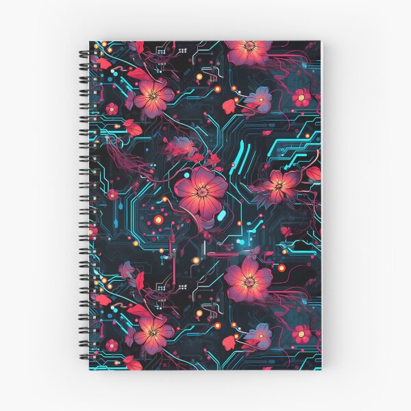 Item preview, Cyberpunk Flowers and Circuitry Pattern designed and sold by SchorlCraft.