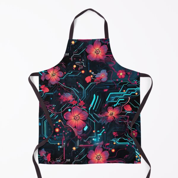 Item preview, Cyberpunk Flowers and Circuitry Pattern designed and sold by SchorlCraft.
