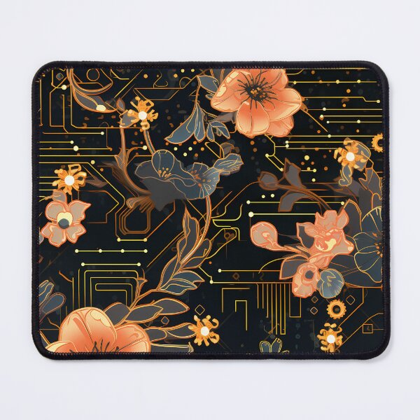 Item preview, Cyberpunk Flowers and Circuitry Pattern designed and sold by SchorlCraft.