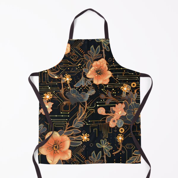 Item preview, Cyberpunk Flowers and Circuitry Pattern designed and sold by SchorlCraft.