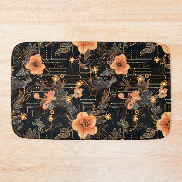 Item preview, Cyberpunk Flowers and Circuitry Pattern designed and sold by SchorlCraft.
